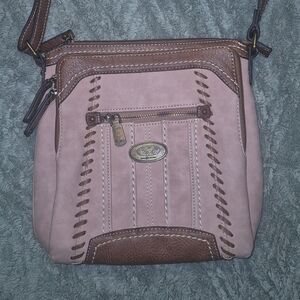 Pink and Brown Women's Bag